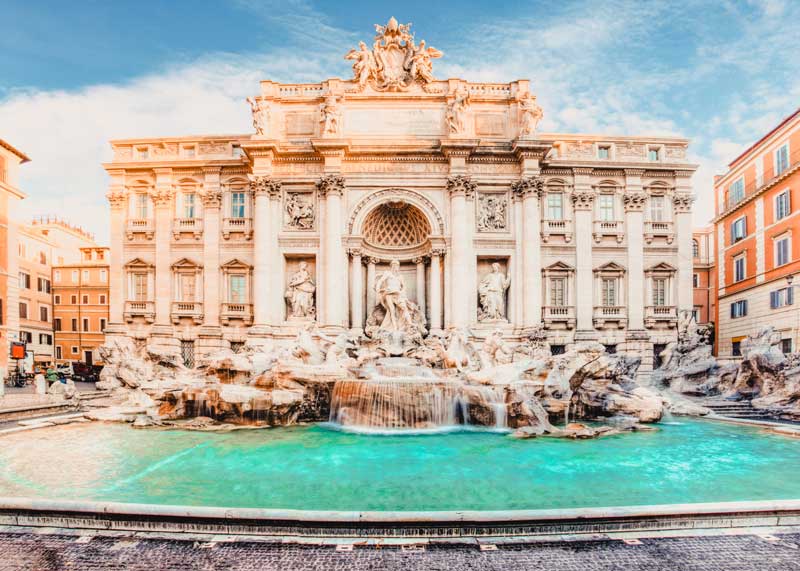 One of the most famous Rome Attractions is the Trevi fountain