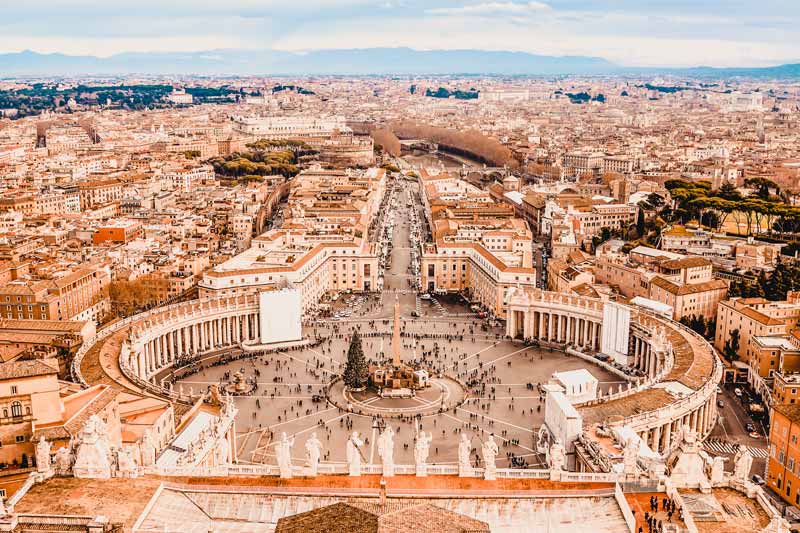 One of the main Rome attractions from above: Vatican City