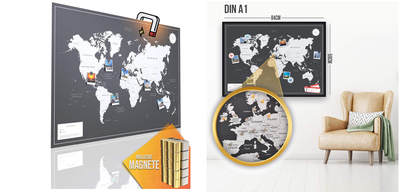 magnetische weltkarte