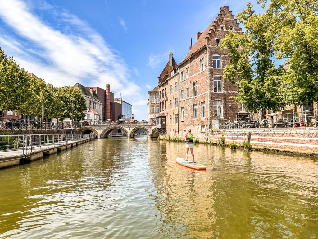 SUP auf der Dijle in Mechelen