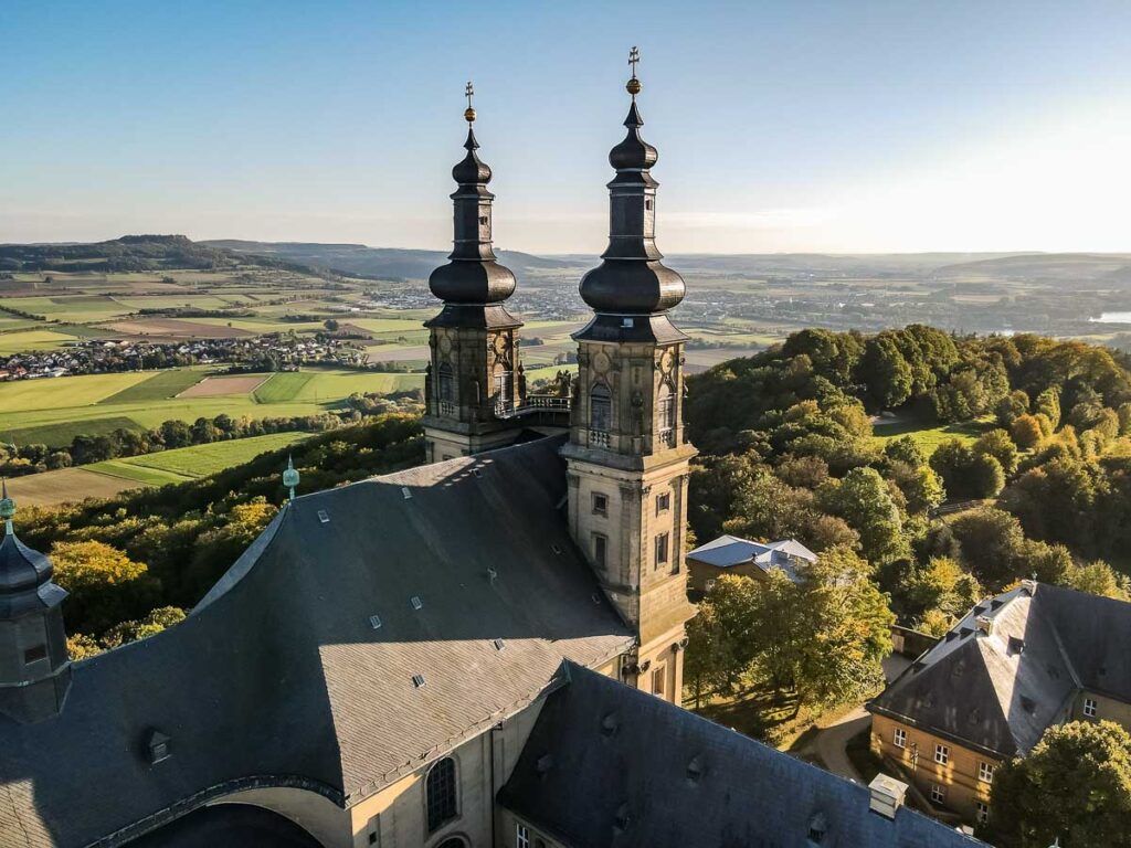 Luftaufnahme vom Kloster Banz in Bad Staffelstein