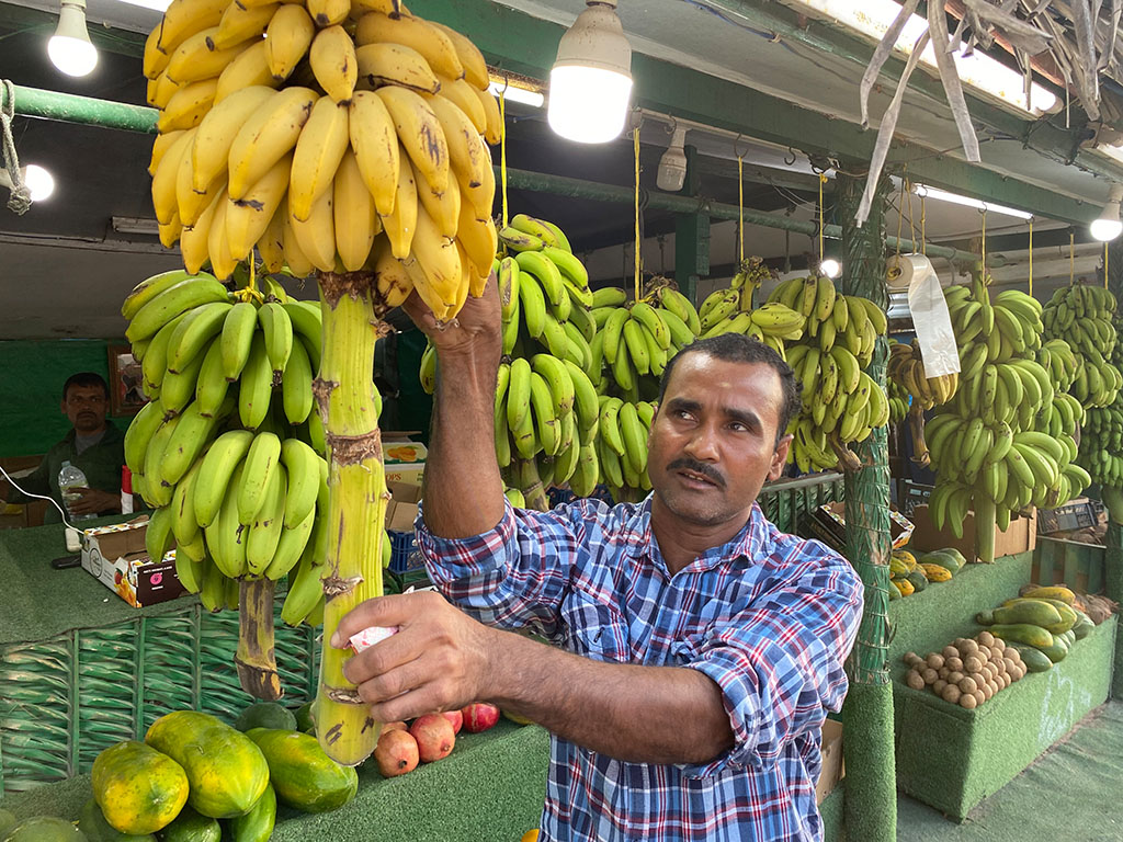 Obstverkäufer in Salalah, Oman