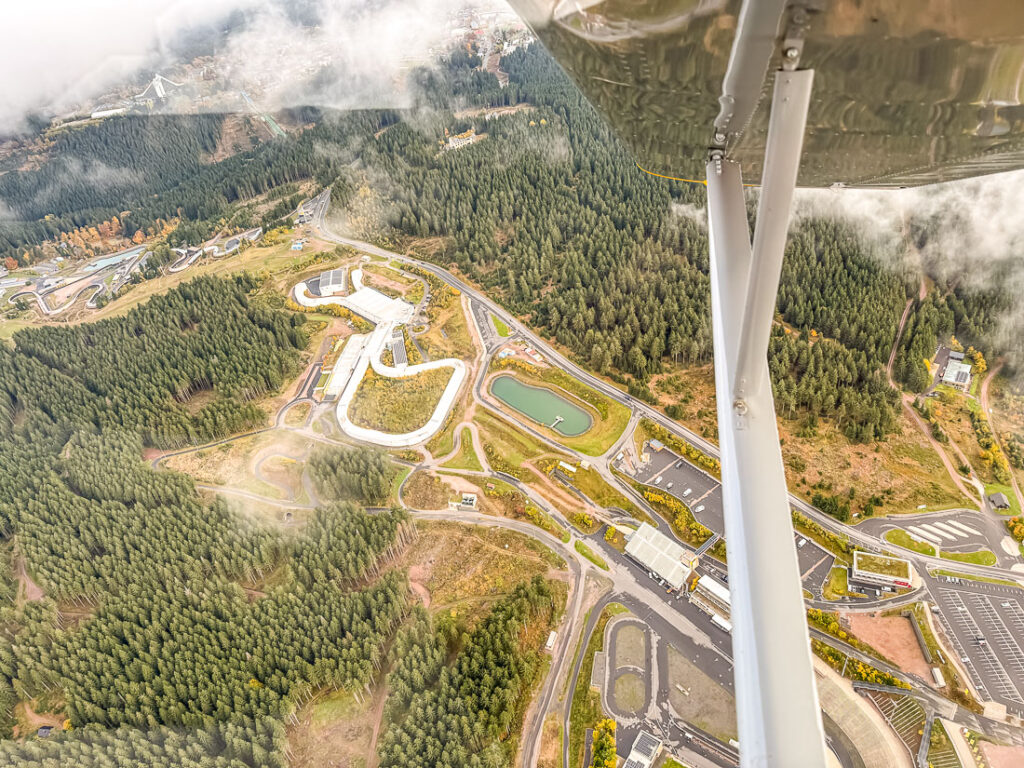 Luftperspektive der Sportanlagen in Oberhof