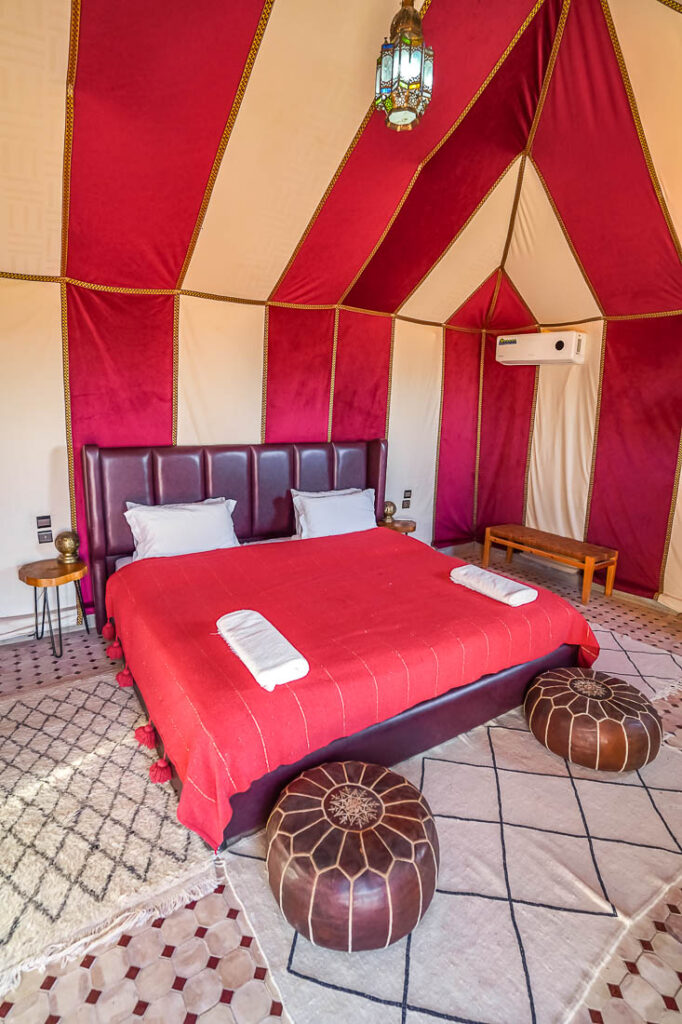 Die Zelte des Sahara Magic Luxury Camp von Innen