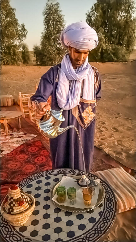 Der obligatorische marrokanische Tee zur Begrüßung 