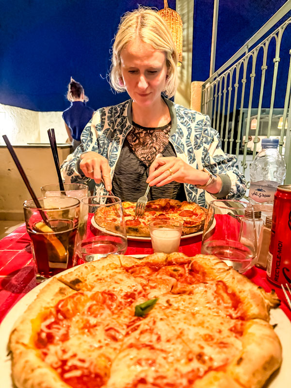 Leckere Pizza in Marrakesch 
