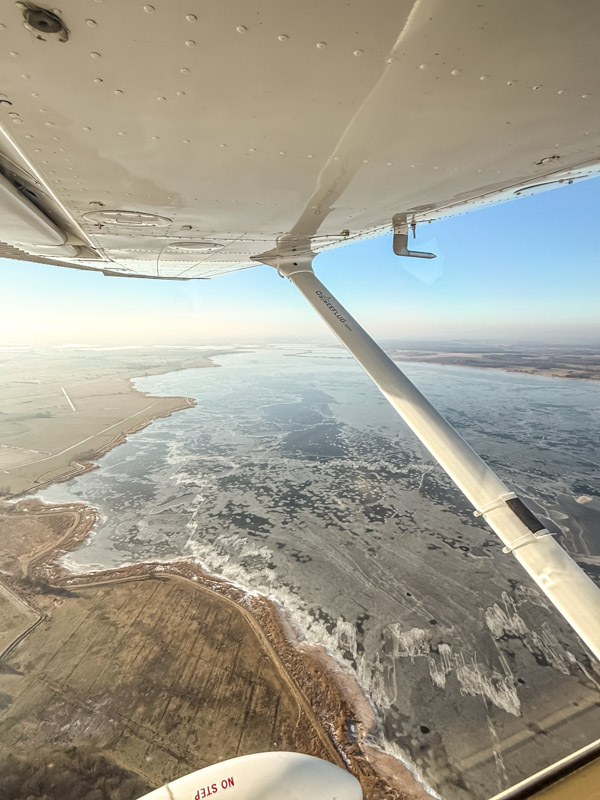 Blick auf das winterliche Usedom