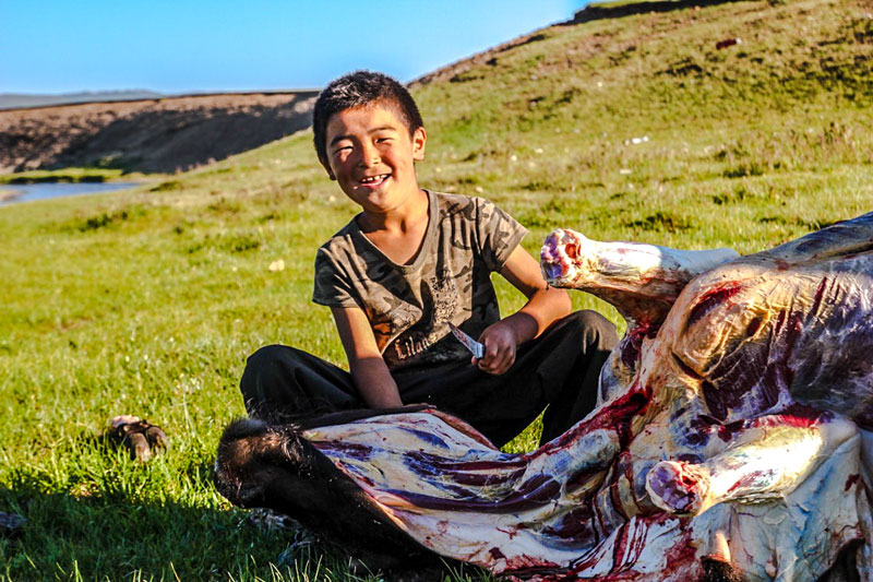 Junge in der Mongolei